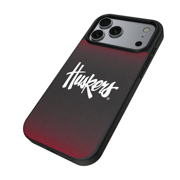 University of Nebraska Huskers Linen iPhone MagSafe Compatible Phone Case for Apple iPhone Iso.Jpg