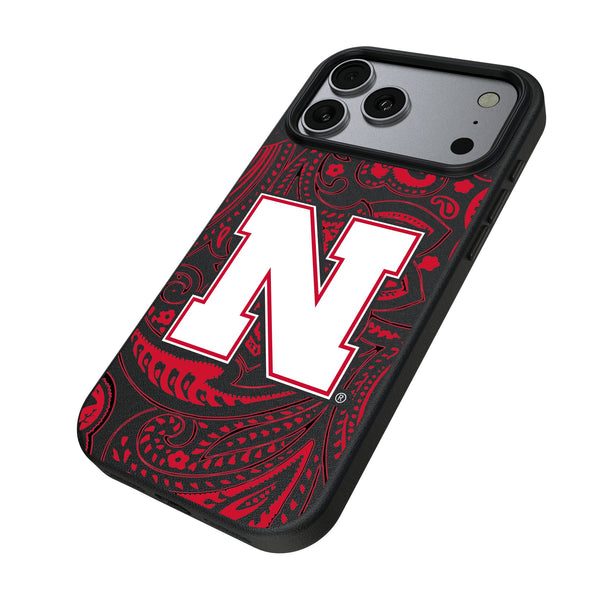 University of Nebraska Huskers Block N Paisley iPhone MagSafe Compatible Phone Case for Apple iPhone Iso.Jpg