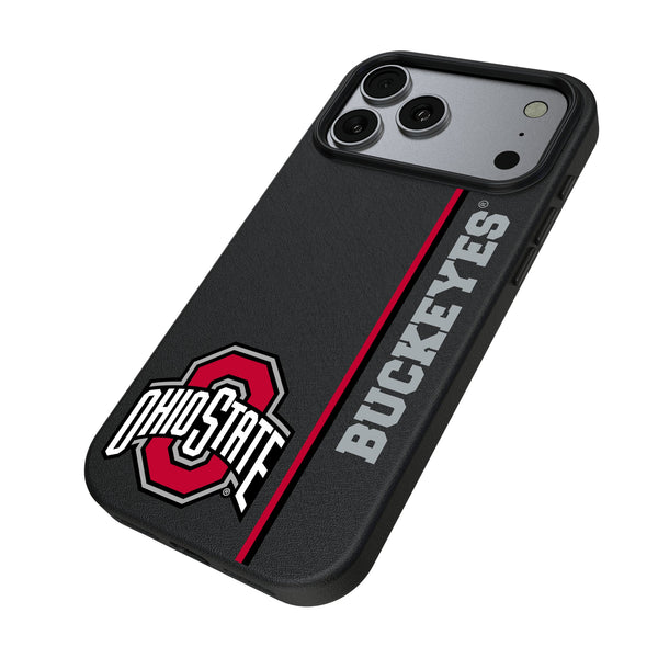 Ohio State University Buckeyes Sidebar iPhone MagSafe Compatible Phone Case for Apple iPhone Iso.Jpg