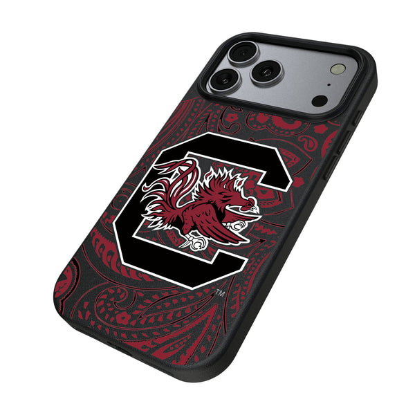 University of South Carolina Gamecocks Paisley iPhone MagSafe Compatible Phone Case for Apple iPhone Iso.Jpg