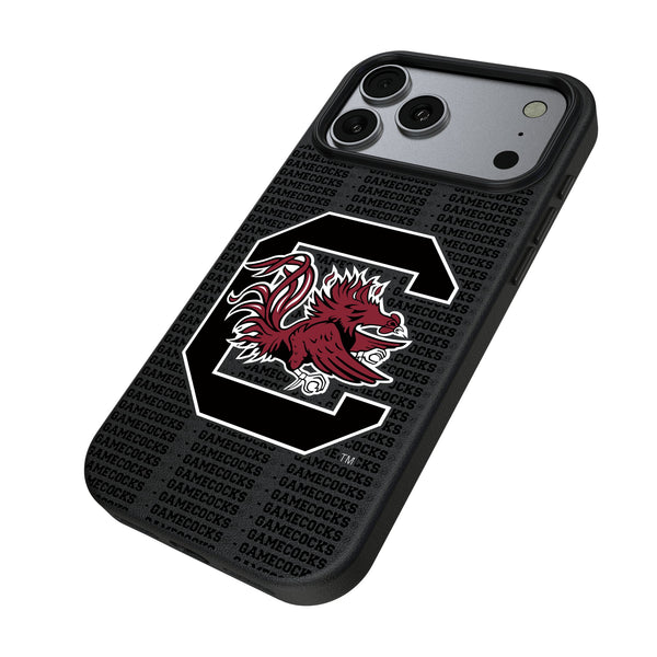 University of South Carolina Gamecocks Text Backdrop iPhone MagSafe Compatible Phone Case for Apple iPhone Iso.Jpg