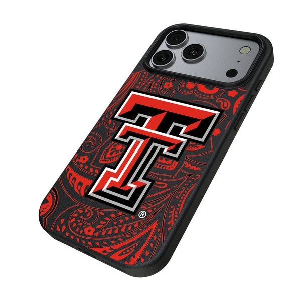 Texas Tech Red Raiders Paisley iPhone MagSafe Compatible Phone Case for Apple iPhone Iso.Jpg
