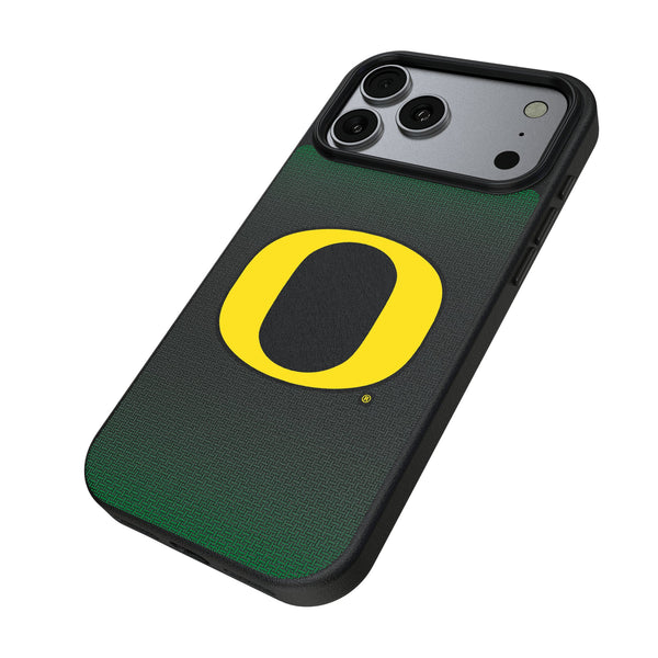 University of Oregon Ducks Linen iPhone MagSafe Compatible Phone Case for Apple iPhone Iso.Jpg