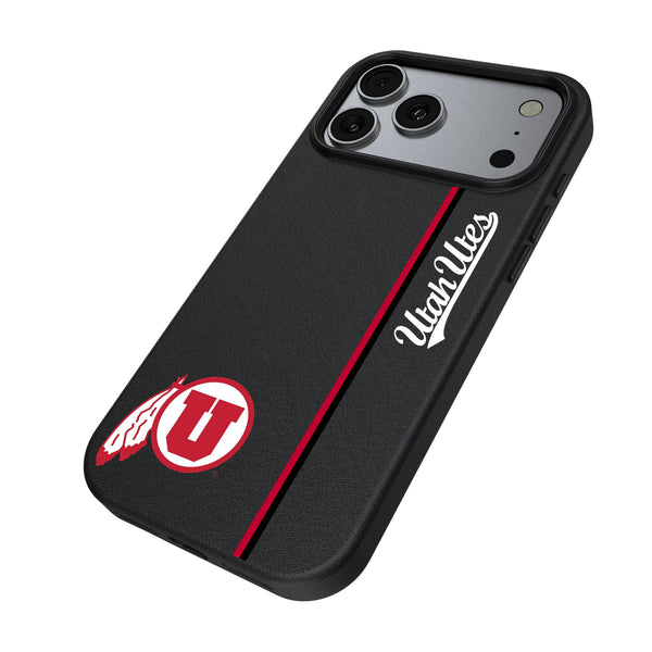 University of Utah Utes Sidebar iPhone MagSafe Compatible Phone Case for Apple iPhone Iso.Jpg