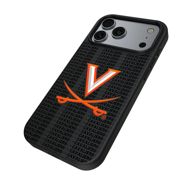 University of Virginia Cavaliers Text Backdrop iPhone MagSafe Compatible Phone Case for Apple iPhone Iso.Jpg