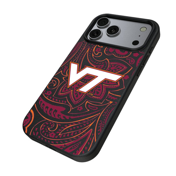 Virginia Tech Hokies Paisley iPhone MagSafe Compatible Phone Case for Apple iPhone Iso.Jpg