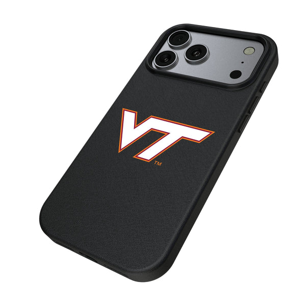Virginia Tech Hokies Text Backdrop iPhone MagSafe Compatible Phone Case for Apple iPhone Iso.Jpg