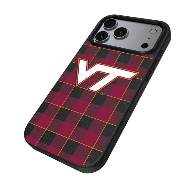 Virginia Tech Hokies Plaid iPhone MagSafe Compatible Phone Case for Apple iPhone Iso.Jpg