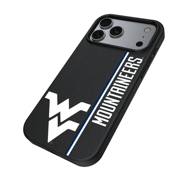 West Virginia University Mountaineers Sidebar iPhone MagSafe Compatible Phone Case for Apple iPhone Iso.Jpg