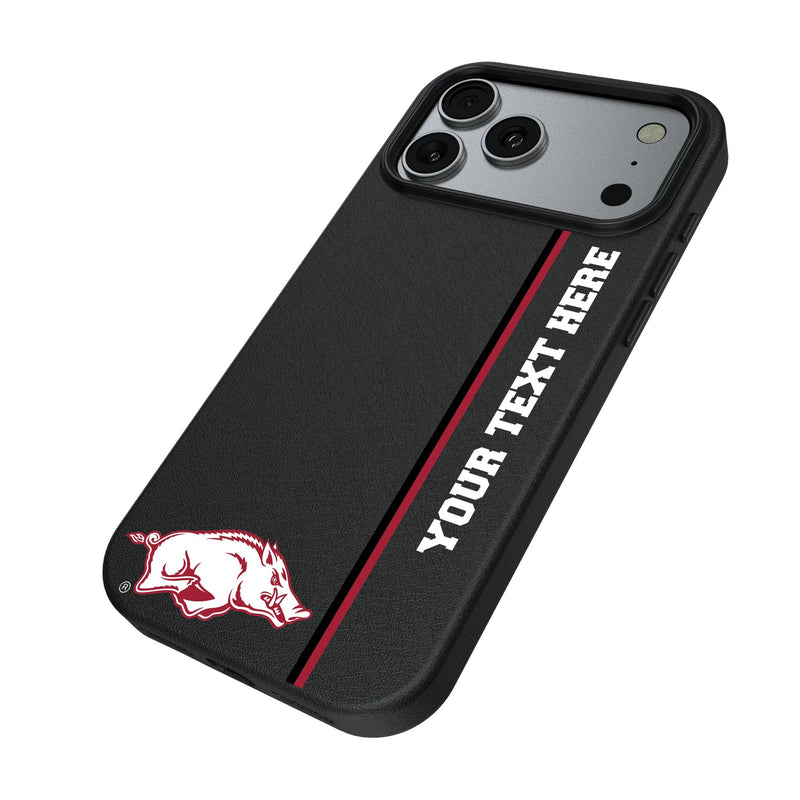 University of Arkansas Fayetteville Razorbacks Personalized Sidebard iPhone MagSafe Compatible Phone Case for Apple iPhone Iso.Jpg