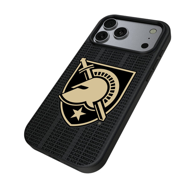 United States Military Academy Black Knights Text Backdrop iPhone MagSafe Compatible Phone Case for Apple iPhone Iso.Jpg