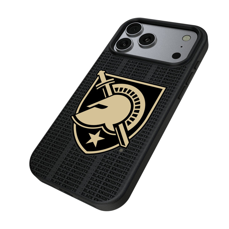 United States Military Academy Black Knights Text Backdrop iPhone MagSafe Compatible Phone Case for Apple iPhone Iso.Jpg