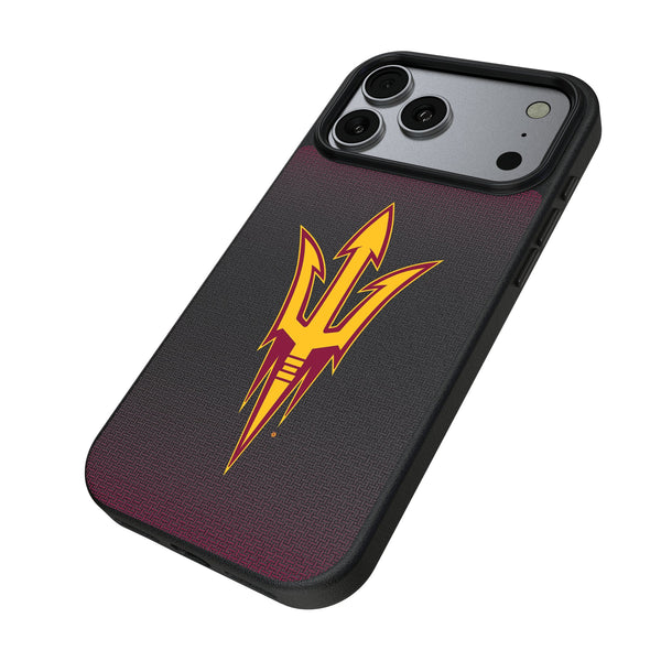 Arizona State University Sun Devils Linen iPhone MagSafe Compatible Phone Case for Apple iPhone Iso.Jpg