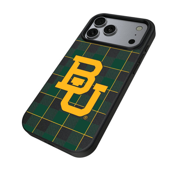 Baylor University Bears Plaid iPhone MagSafe Compatible Phone Case for Apple iPhone Iso.Jpg