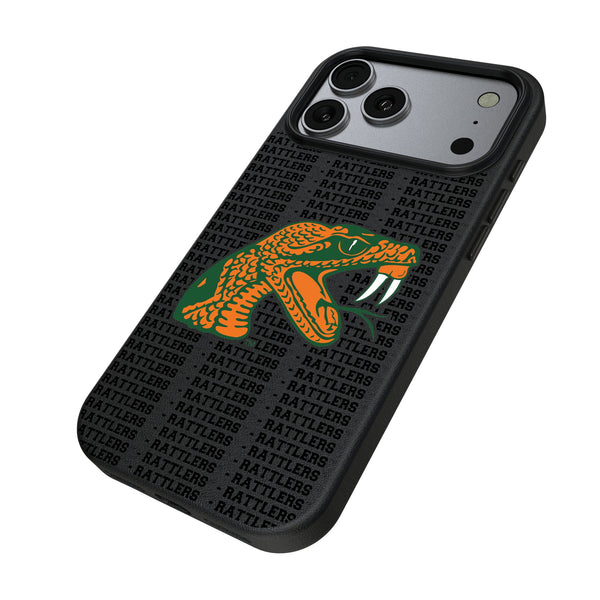 Florida A&M University Rattlers Text Backdrop iPhone MagSafe Compatible Phone Case for Apple iPhone Iso.Jpg