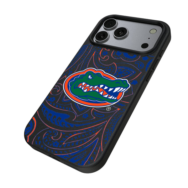 University of Florida Gators Paisley iPhone MagSafe Compatible Phone Case for Apple iPhone Iso.Jpg