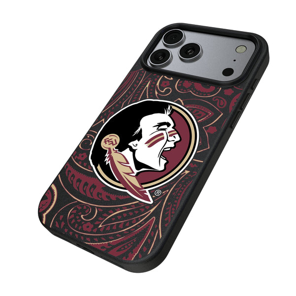 Florida State University Seminoles Paisley iPhone MagSafe Compatible Phone Case for Apple iPhone Iso.Jpg