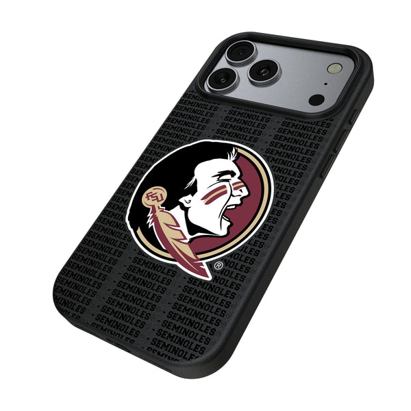 Florida State University Seminoles Text Backdrop iPhone MagSafe Compatible Phone Case for Apple iPhone Iso.Jpg