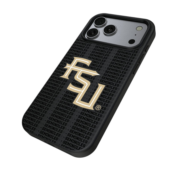 Florida State University Seminoles Athletic Wordmark Text Backdrop iPhone MagSafe Compatible Phone Case for Apple iPhone Iso.Jpg