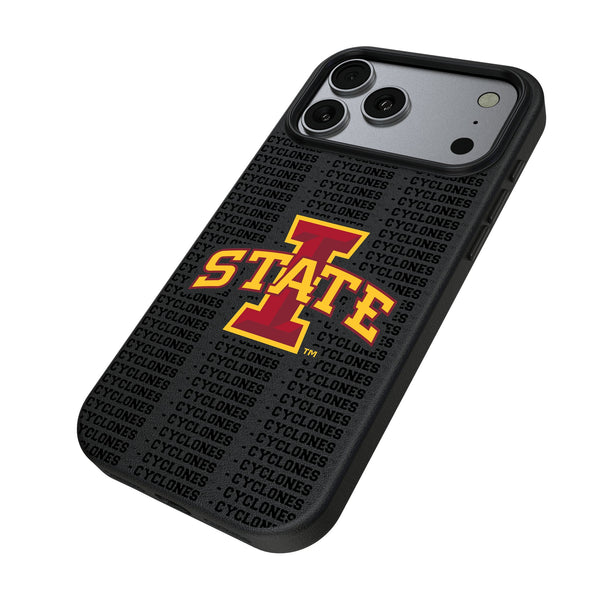 Iowa State University Cyclones Text Backdrop iPhone MagSafe Compatible Phone Case for Apple iPhone Iso.Jpg