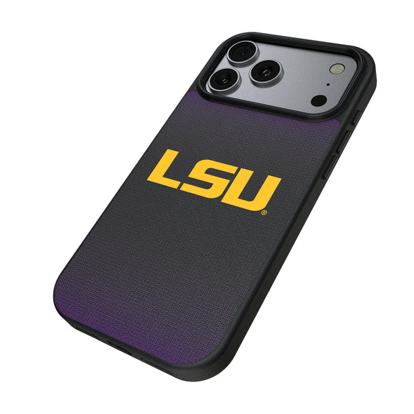 Louisiana State University Tigers Linen iPhone MagSafe Compatible Phone Case for Apple iPhone Iso.Jpg