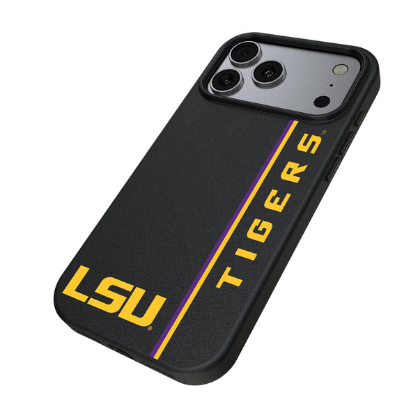 Louisiana State University Tigers Sidebar iPhone MagSafe Compatible Phone Case for Apple iPhone Iso.Jpg