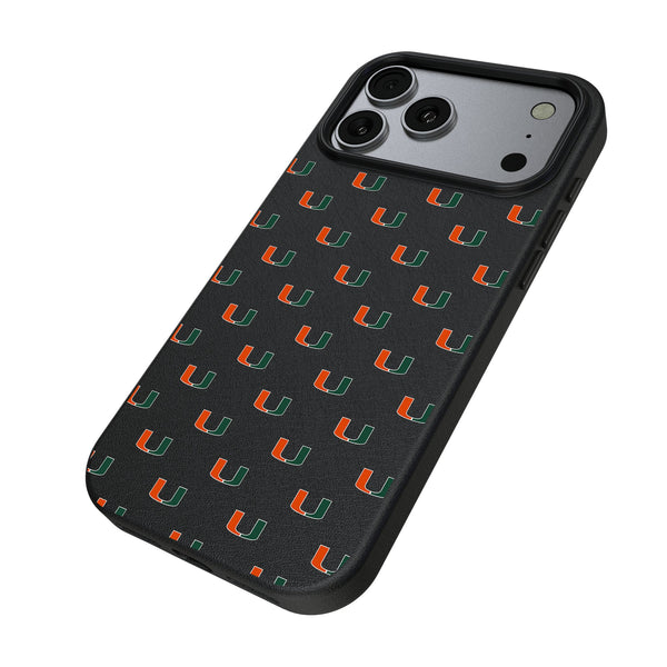 University of Miami Hurricanes Fashion Pattern iPhone MagSafe Compatible Phone Case for Apple iPhone Iso.Jpg