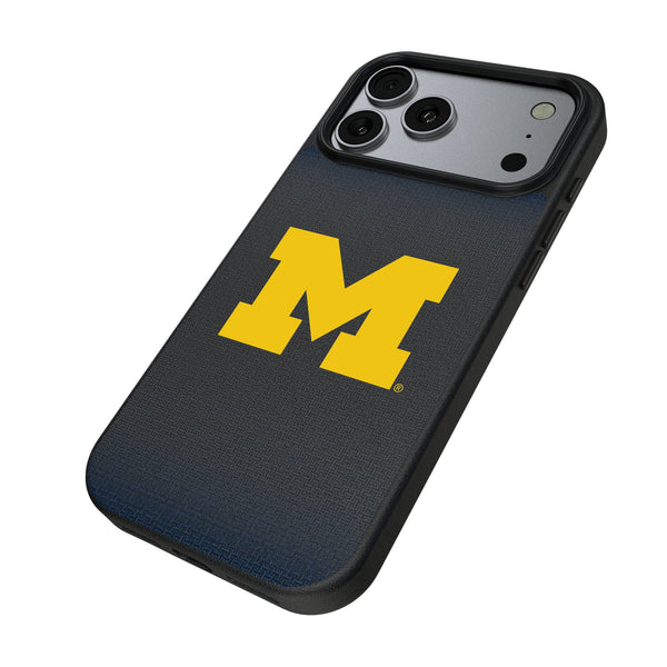 University of Michigan Wolverines Linen iPhone MagSafe Compatible Phone Case for Apple iPhone Iso.Jpg