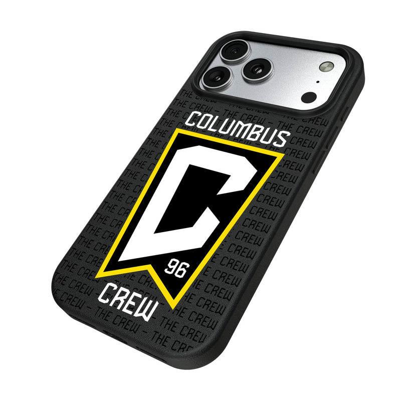 Columbus Crew Text Backdrop iPhone MagSafe Compatible Phone Case for Apple iPhone Iso.Jpg
