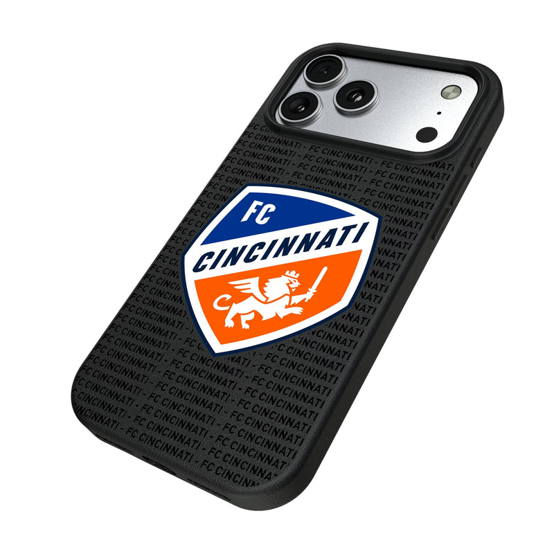FC Cincinnati Text Backdrop iPhone MagSafe Compatible Phone Case for Apple iPhone Iso.Jpg