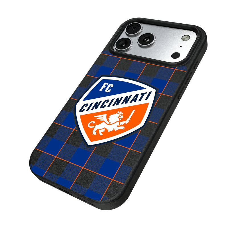 FC Cincinnati Plaid iPhone MagSafe Compatible Phone Case for Apple iPhone Iso.Jpg