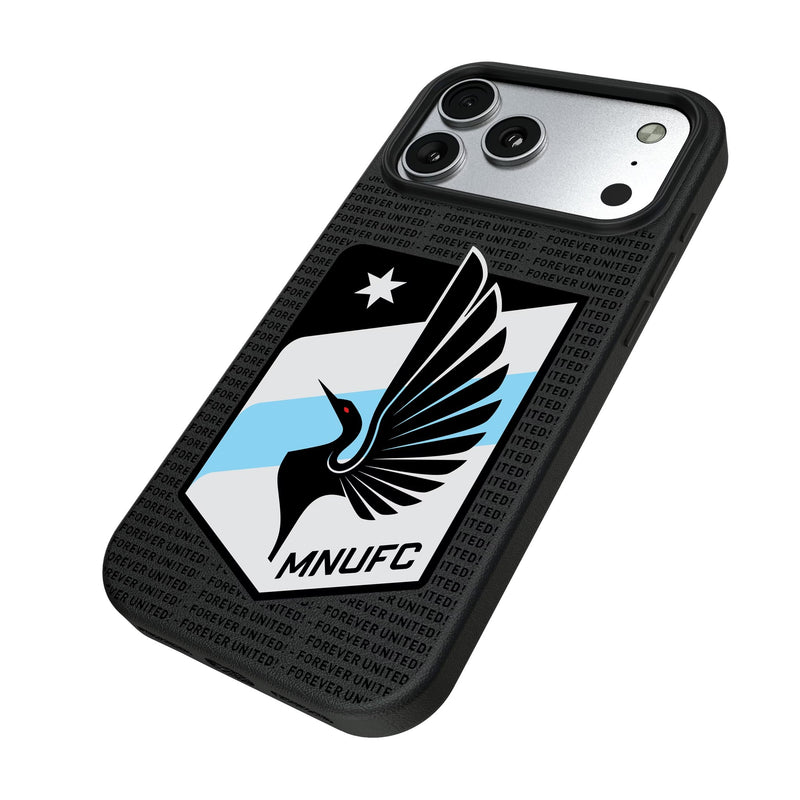 Minnesota United FC Text Backdrop iPhone MagSafe Compatible Phone Case for Apple iPhone Iso.Jpg