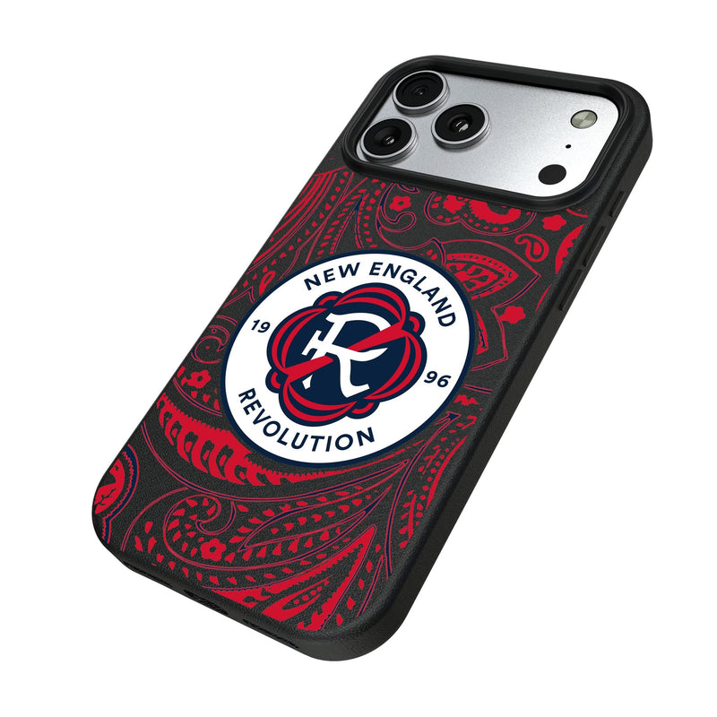 New England Revolution Paisley iPhone MagSafe Compatible Phone Case for Apple iPhone Iso.Jpg