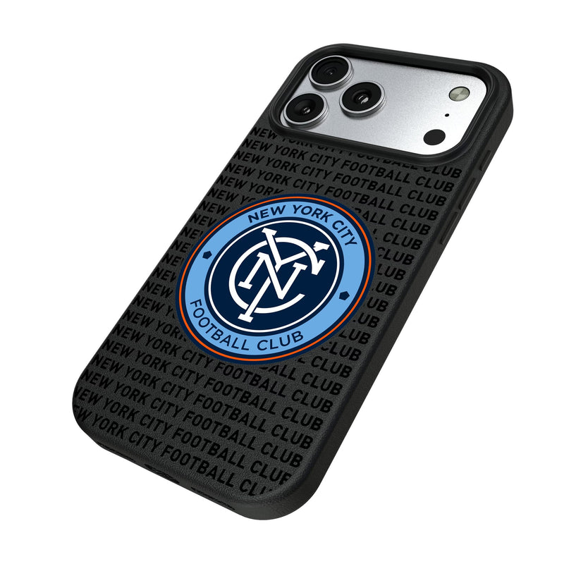 New York City FC Text Backdrop iPhone MagSafe Compatible Phone Case for Apple iPhone Iso.Jpg