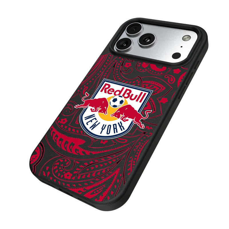 New York Red Bulls Paisley iPhone MagSafe Compatible Phone Case for Apple iPhone Iso.Jpg