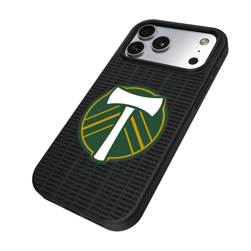 Portland Timbers Text Backdrop iPhone MagSafe Compatible Phone Case for Apple iPhone Iso.Jpg