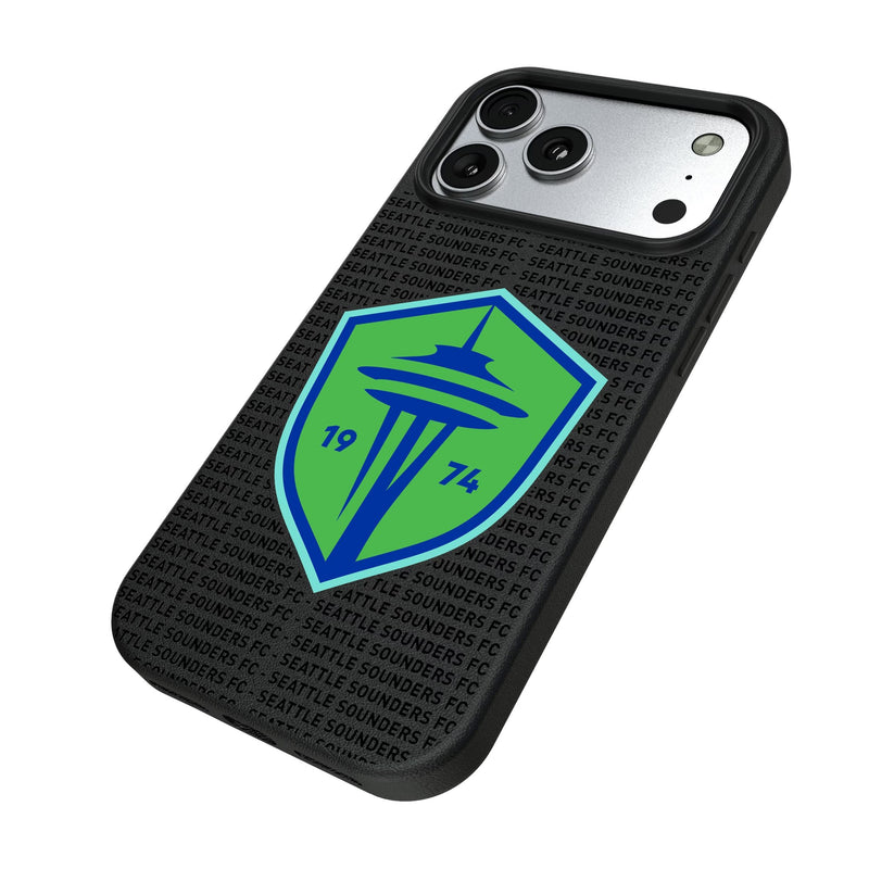 Seattle Sounders FC Text Backdrop iPhone MagSafe Compatible Phone Case for Apple iPhone Iso.Jpg