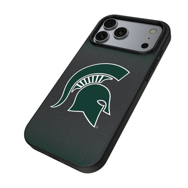 Michigan State University Spartans Linen iPhone MagSafe Compatible Phone Case for Apple iPhone Iso.Jpg