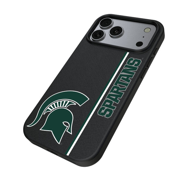 Michigan State University Spartans Sidebar iPhone MagSafe Compatible Phone Case for Apple iPhone Iso.Jpg