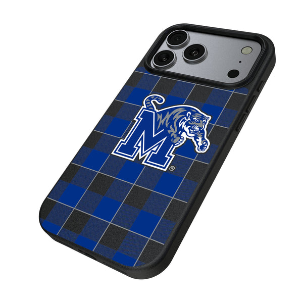 University of Memphis Tigers Plaid iPhone MagSafe Compatible Phone Case for Apple iPhone Iso.Jpg