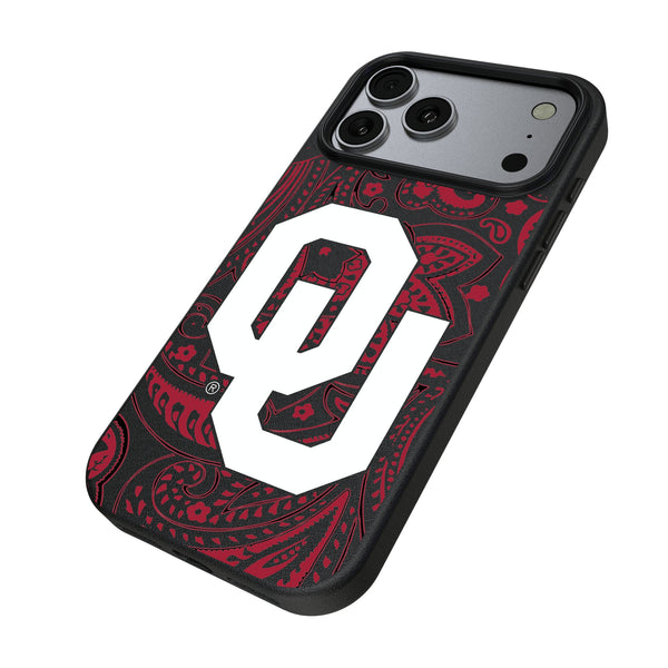 University of Oklahoma Sooners Paisley iPhone MagSafe Compatible Phone Case for Apple iPhone Iso.Jpg
