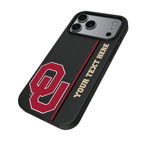 University of Oklahoma Sooners Personalized Sidebard iPhone MagSafe Compatible Phone Case for Apple iPhone Iso.Jpg