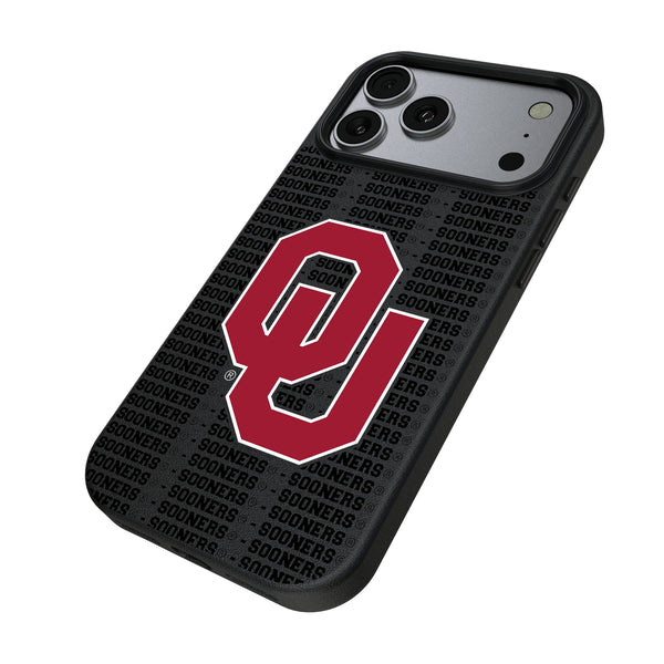University of Oklahoma Sooners Text Backdrop iPhone MagSafe Compatible Phone Case for Apple iPhone Iso.Jpg