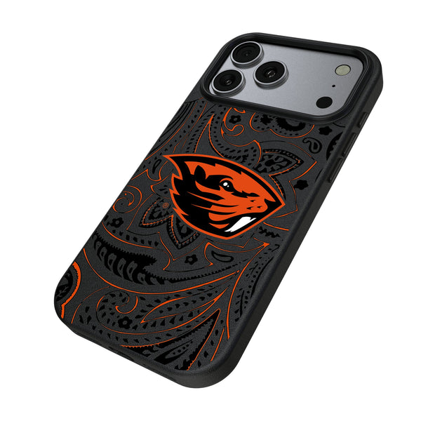 Oregon State University Beavers Paisley iPhone MagSafe Compatible Phone Case for Apple iPhone Iso.Jpg