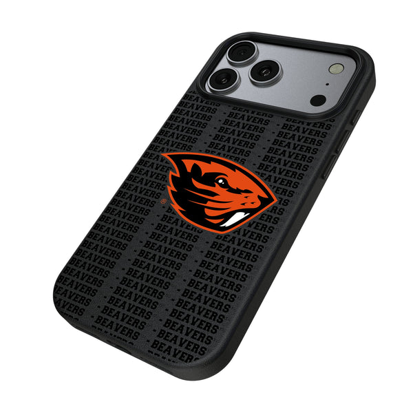 Oregon State University Beavers Text Backdrop iPhone MagSafe Compatible Phone Case for Apple iPhone Iso.Jpg