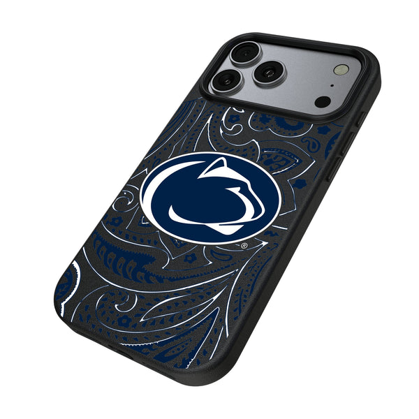 Pennsylvania State University Nittany Lions Paisley iPhone MagSafe Compatible Phone Case for Apple iPhone Iso.Jpg