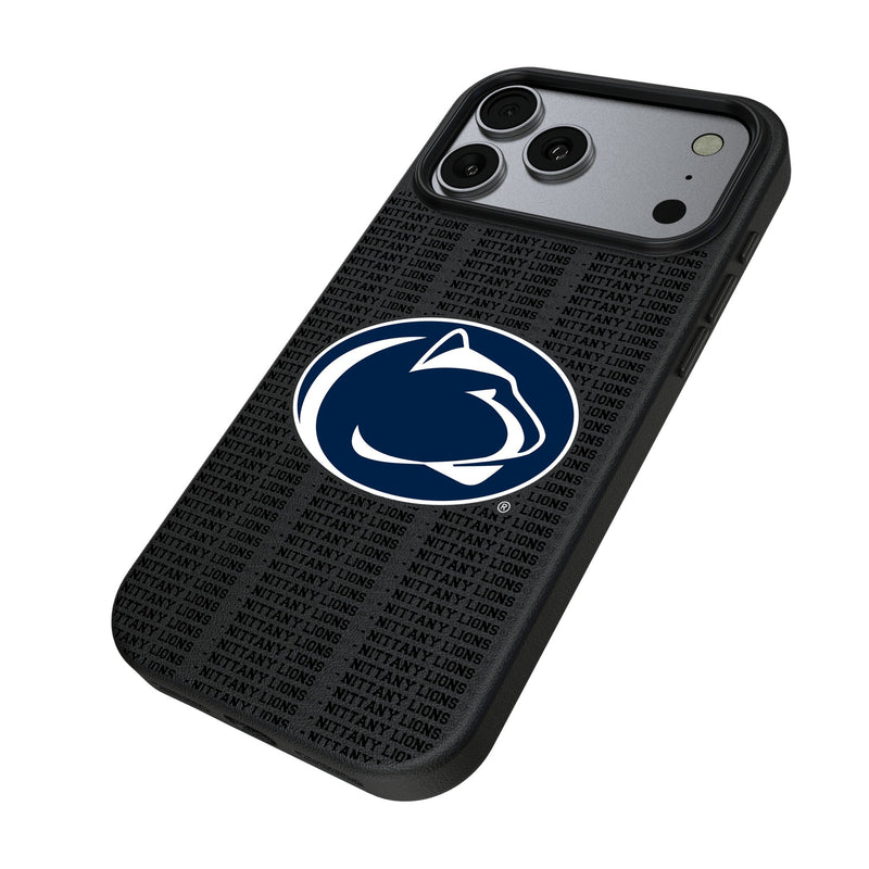 Pennsylvania State University Nittany Lions Text Backdrop iPhone MagSafe Compatible Phone Case for Apple iPhone Iso.Jpg