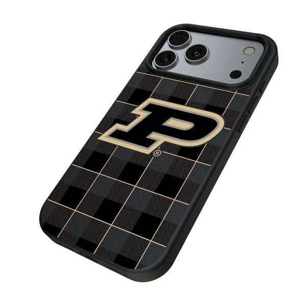 Purdue University Boilermakers Plaid iPhone MagSafe Compatible Phone Case for Apple iPhone Iso.Jpg