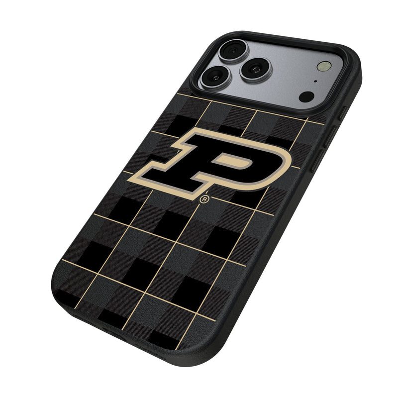 Purdue University Boilermakers Plaid iPhone MagSafe Compatible Phone Case for Apple iPhone Iso.Jpg