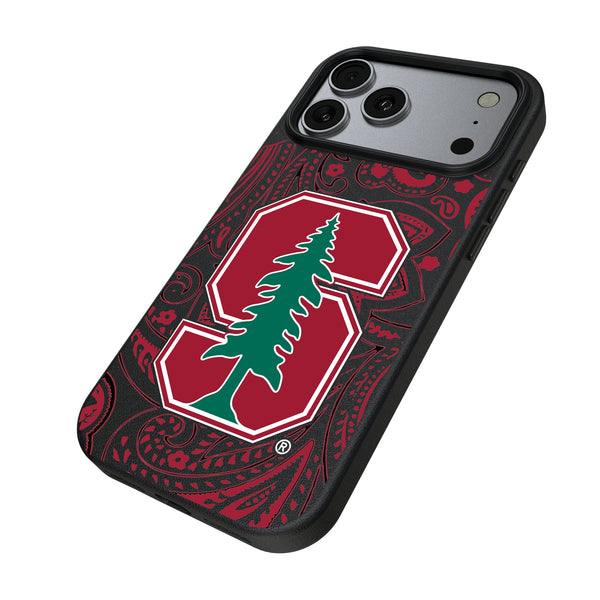 Stanford University Cardinal Paisley iPhone MagSafe Compatible Phone Case for Apple iPhone Iso.Jpg